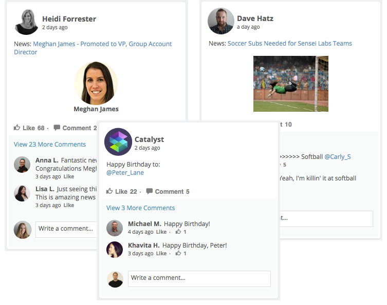Three Connect social posts from Catalyst